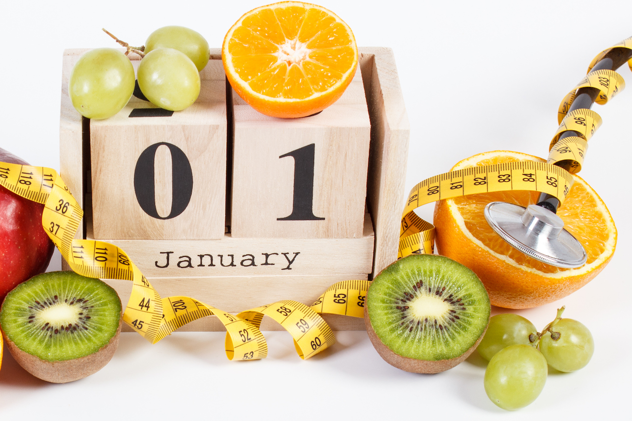 Boost Your Gut Health With A New Year S Resolution For 2024 Gut Relief   Cube Calendar Fruits Dumbbells And Tape Measure 2024 